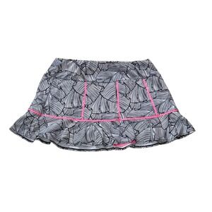 TAIL Women's Large Leaf Print Pink Trim Tennis Skirt Skort Pickleball Athletic